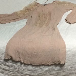 Purple snow  dress size med, with gathered waist.  W114